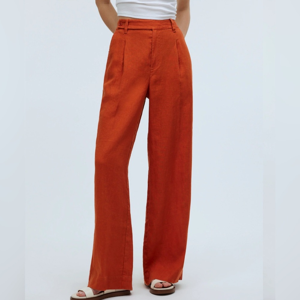 Madewell Orange Wide Leg Pants